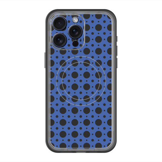 スリムプロテクションプレミアムケース with MagSafe［ Shower Dot - Blue ］