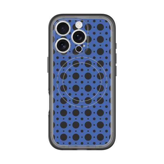 スリムプロテクションプレミアムケース with MagSafe［ Shower Dot - Blue ］