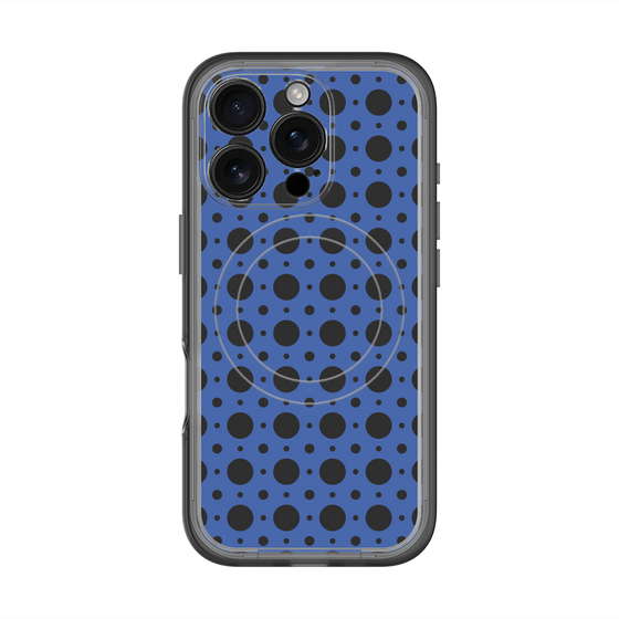 スリムプロテクションプレミアムケース with MagSafe［ Shower Dot - Blue ］