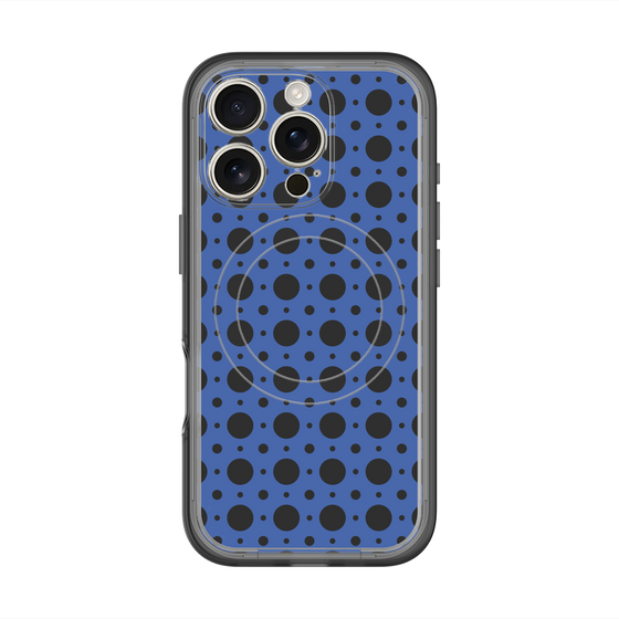 スリムプロテクションプレミアムケース with MagSafe［ Shower Dot - Blue ］