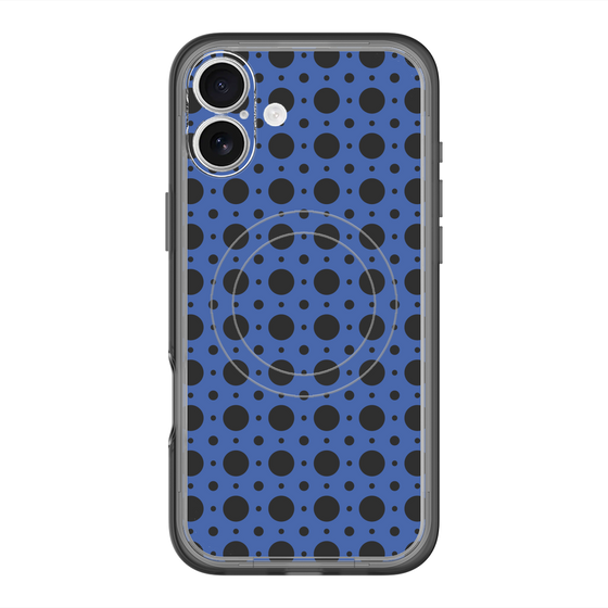 スリムプロテクションプレミアムケース with MagSafe［ Shower Dot - Blue ］