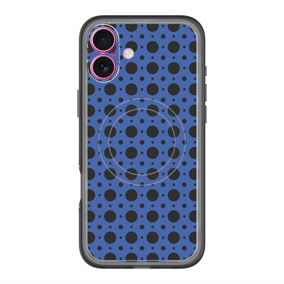 スリムプロテクションプレミアムケース with MagSafe［ Shower Dot - Blue ］
