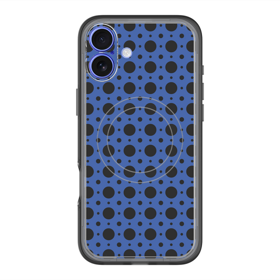 スリムプロテクションプレミアムケース with MagSafe［ Shower Dot - Blue ］