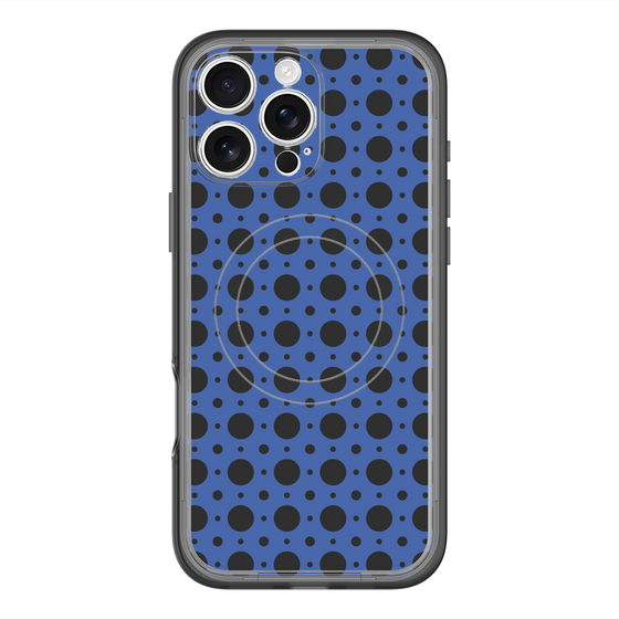スリムプロテクションプレミアムケース with MagSafe［ Shower Dot - Blue ］