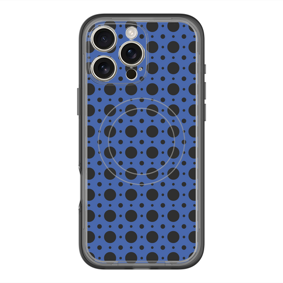 スリムプロテクションプレミアムケース with MagSafe［ Shower Dot - Blue ］