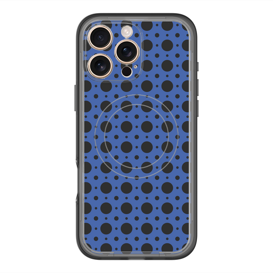 スリムプロテクションプレミアムケース with MagSafe［ Shower Dot - Blue ］