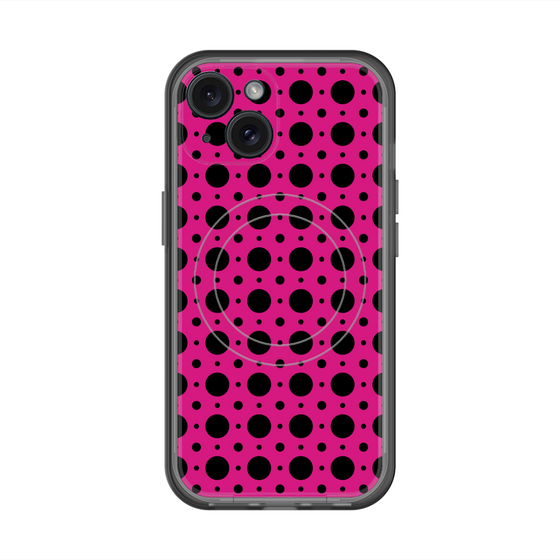 スリムプロテクションプレミアムケース with MagSafe［ Shower Dot - Pink ］