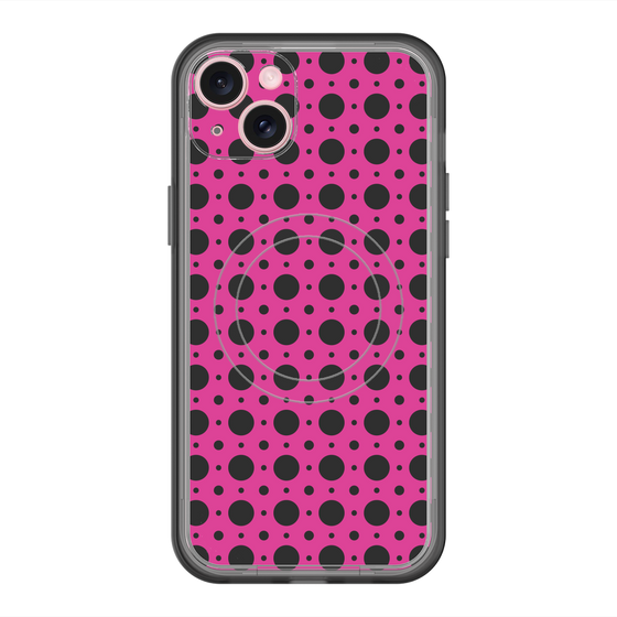 スリムプロテクションプレミアムケース with MagSafe［ Shower Dot - Pink ］