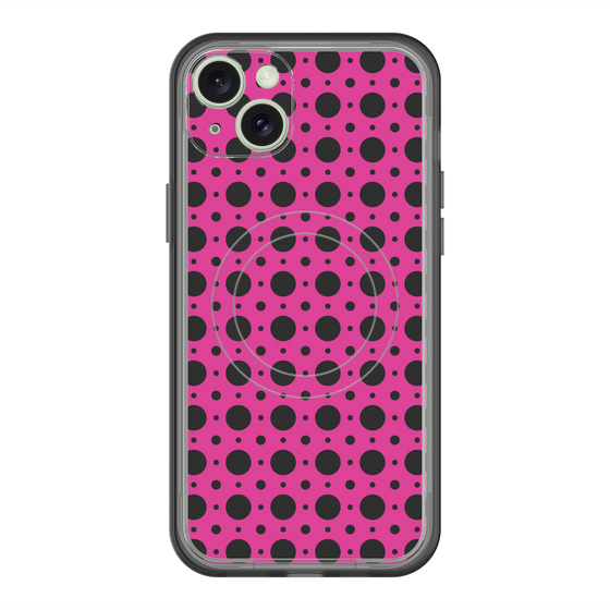 スリムプロテクションプレミアムケース with MagSafe［ Shower Dot - Pink ］