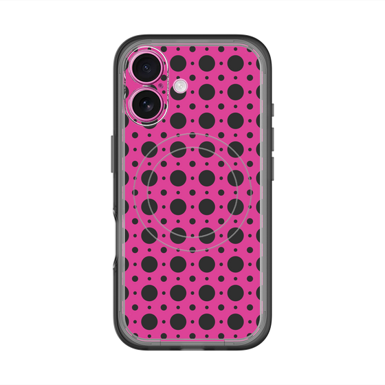 スリムプロテクションプレミアムケース with MagSafe［ Shower Dot - Pink ］