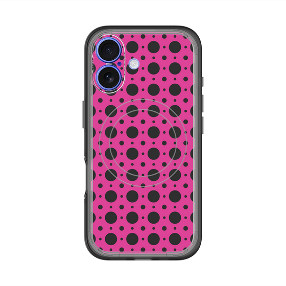 スリムプロテクションプレミアムケース with MagSafe［ Shower Dot - Pink ］