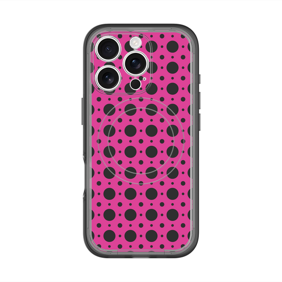 スリムプロテクションプレミアムケース with MagSafe［ Shower Dot - Pink ］