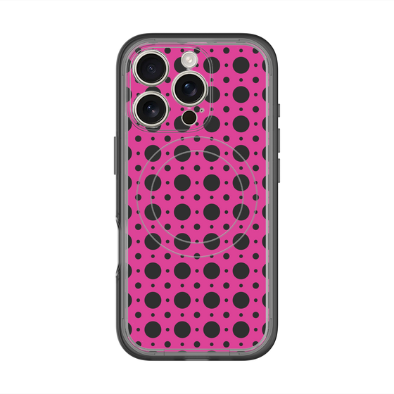 スリムプロテクションプレミアムケース with MagSafe［ Shower Dot - Pink ］