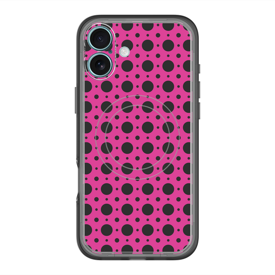 スリムプロテクションプレミアムケース with MagSafe［ Shower Dot - Pink ］
