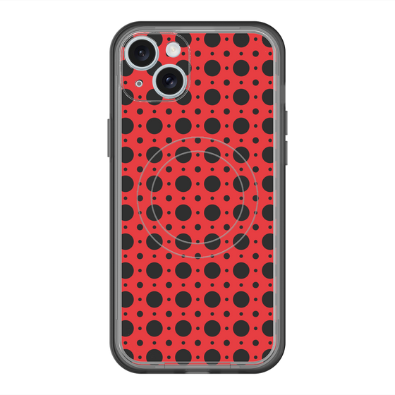 スリムプロテクションプレミアムケース with MagSafe［ Shower Dot - Red ］