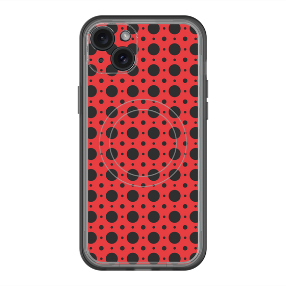 スリムプロテクションプレミアムケース with MagSafe［ Shower Dot - Red ］