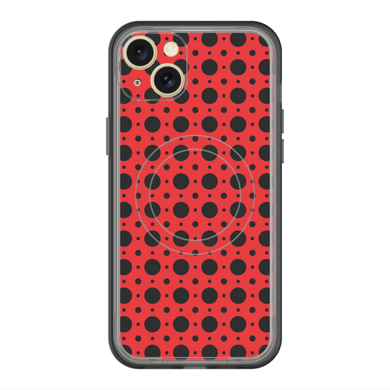 スリムプロテクションプレミアムケース with MagSafe［ Shower Dot - Red ］