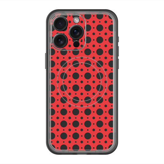 スリムプロテクションプレミアムケース with MagSafe［ Shower Dot - Red ］