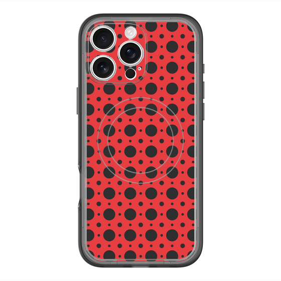 スリムプロテクションプレミアムケース with MagSafe［ Shower Dot - Red ］