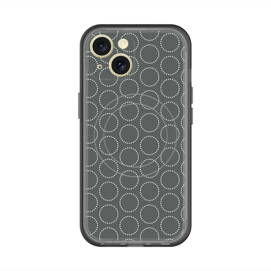 スリムプロテクションプレミアムケース with MagSafe［ Dot Circle - Gray ］