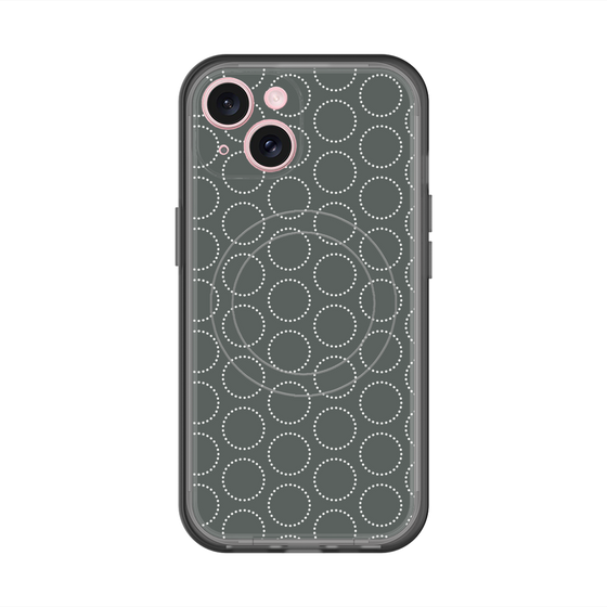 スリムプロテクションプレミアムケース with MagSafe［ Dot Circle - Gray ］