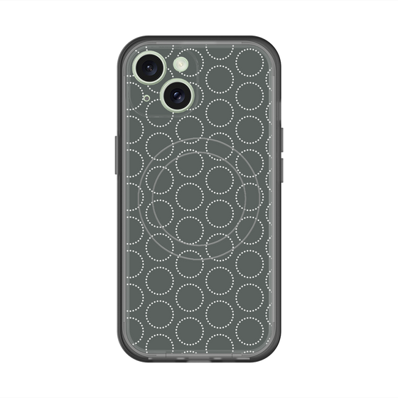 スリムプロテクションプレミアムケース with MagSafe［ Dot Circle - Gray ］