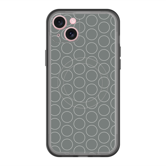 スリムプロテクションプレミアムケース with MagSafe［ Dot Circle - Gray ］