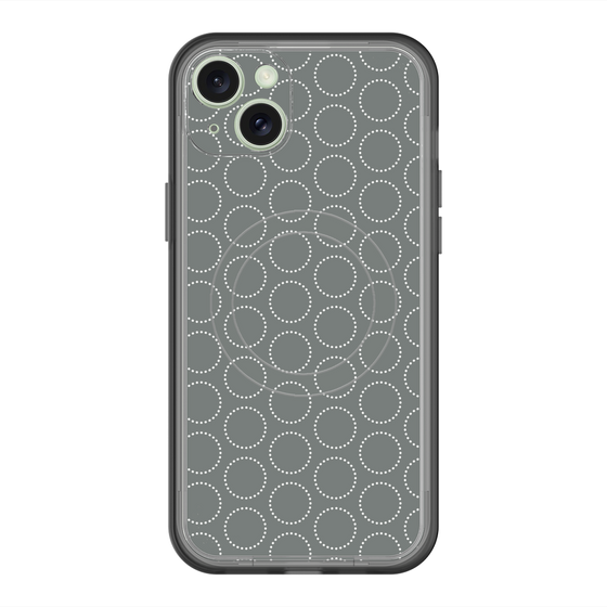 スリムプロテクションプレミアムケース with MagSafe［ Dot Circle - Gray ］