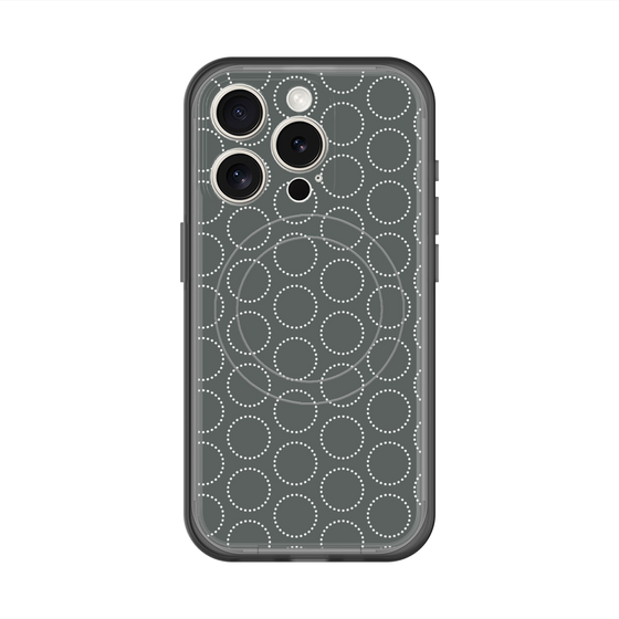 スリムプロテクションプレミアムケース with MagSafe［ Dot Circle - Gray ］