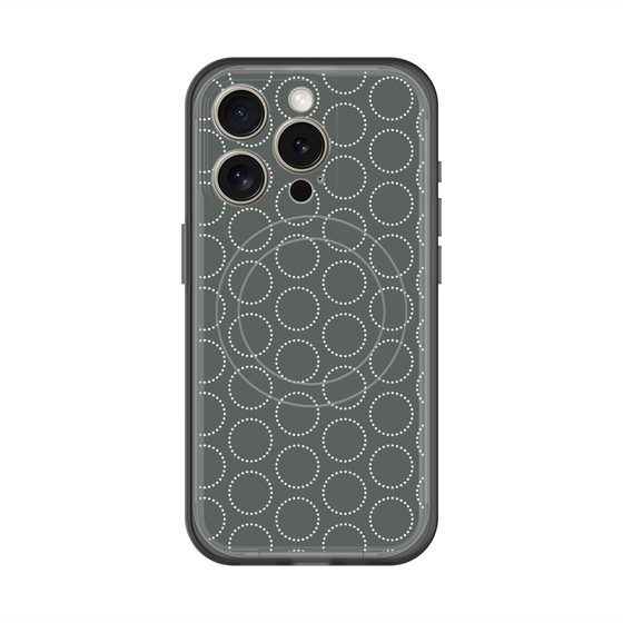 スリムプロテクションプレミアムケース with MagSafe［ Dot Circle - Gray ］
