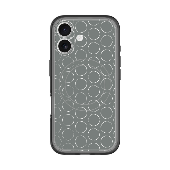 スリムプロテクションプレミアムケース with MagSafe［ Dot Circle - Gray ］