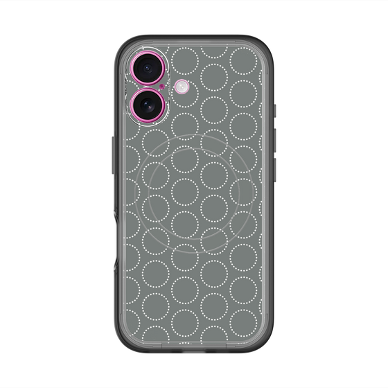 スリムプロテクションプレミアムケース with MagSafe［ Dot Circle - Gray ］
