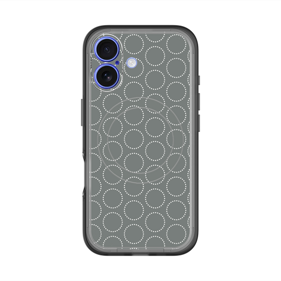 スリムプロテクションプレミアムケース with MagSafe［ Dot Circle - Gray ］