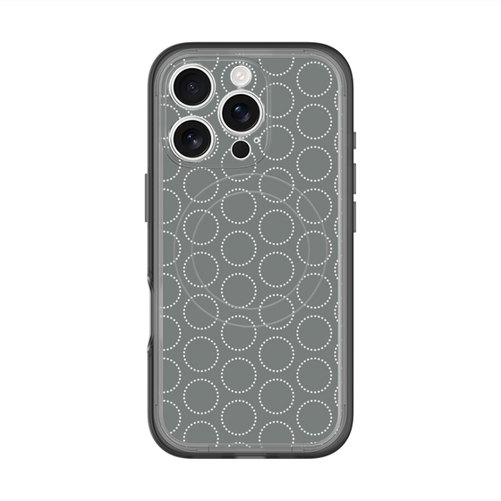 スリムプロテクションプレミアムケース with MagSafe［ Dot Circle - Gray ］