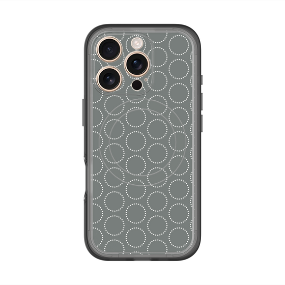 スリムプロテクションプレミアムケース with MagSafe［ Dot Circle - Gray ］