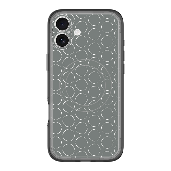 スリムプロテクションプレミアムケース with MagSafe［ Dot Circle - Gray ］