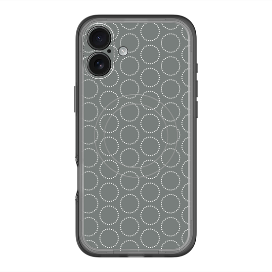 スリムプロテクションプレミアムケース with MagSafe［ Dot Circle - Gray ］