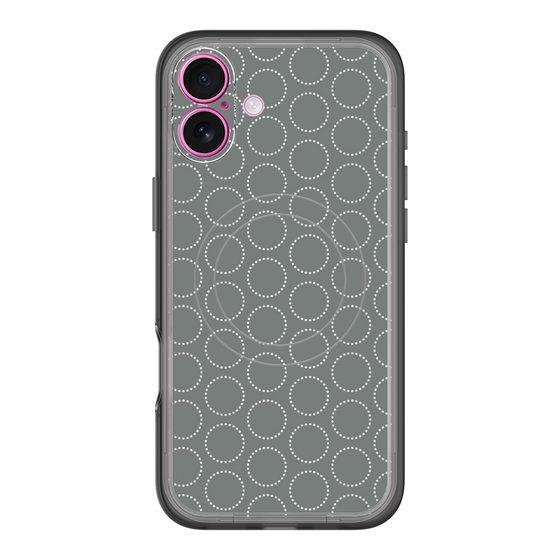 スリムプロテクションプレミアムケース with MagSafe［ Dot Circle - Gray ］