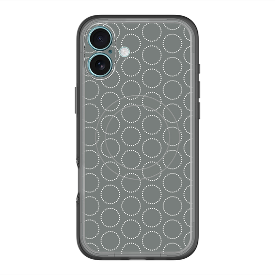 スリムプロテクションプレミアムケース with MagSafe［ Dot Circle - Gray ］