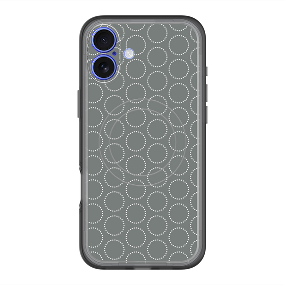 スリムプロテクションプレミアムケース with MagSafe［ Dot Circle - Gray ］