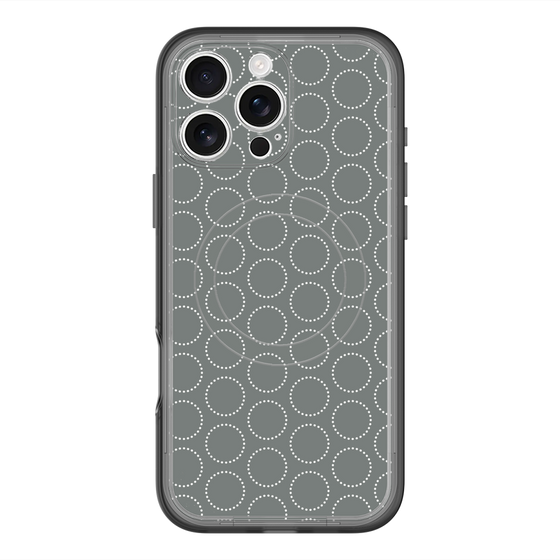 スリムプロテクションプレミアムケース with MagSafe［ Dot Circle - Gray ］