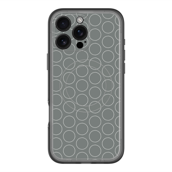 スリムプロテクションプレミアムケース with MagSafe［ Dot Circle - Gray ］