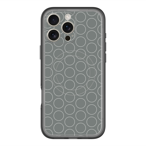 スリムプロテクションプレミアムケース with MagSafe［ Dot Circle - Gray ］