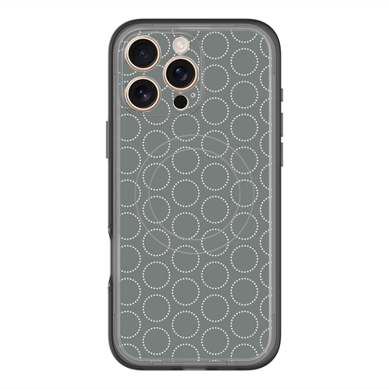 スリムプロテクションプレミアムケース with MagSafe［ Dot Circle - Gray ］