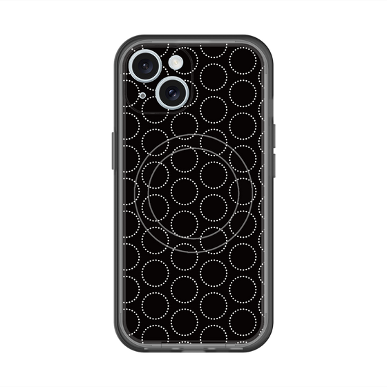 スリムプロテクションプレミアムケース with MagSafe［ Dot Circle - Black ］