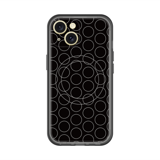 スリムプロテクションプレミアムケース with MagSafe［ Dot Circle - Black ］