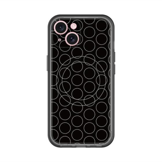 スリムプロテクションプレミアムケース with MagSafe［ Dot Circle - Black ］