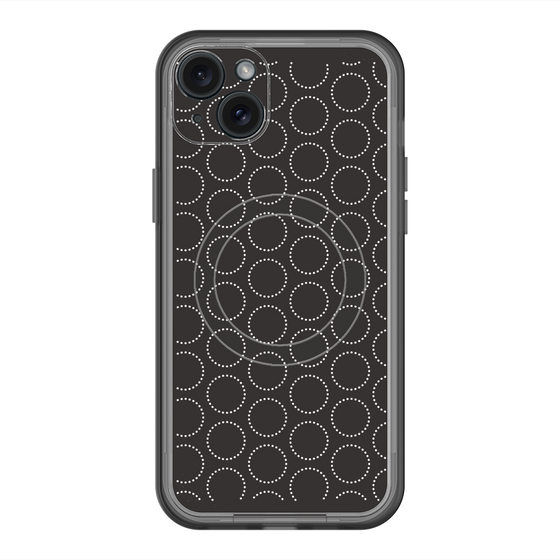 スリムプロテクションプレミアムケース with MagSafe［ Dot Circle - Black ］