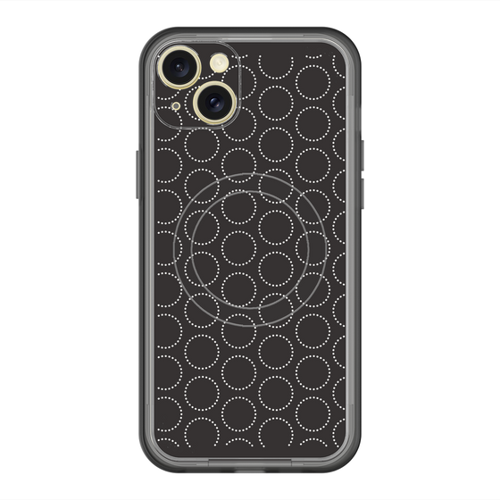 スリムプロテクションプレミアムケース with MagSafe［ Dot Circle - Black ］