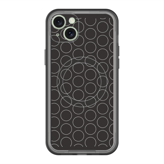 スリムプロテクションプレミアムケース with MagSafe［ Dot Circle - Black ］